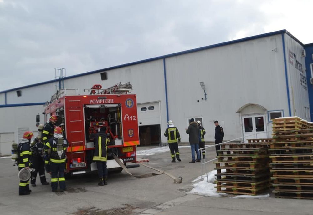 Incendiu la o fabrică de pe strada Ștefan cel Mare. Pompieri și paramedici ai ISU Sibiu au participat la exercițiu