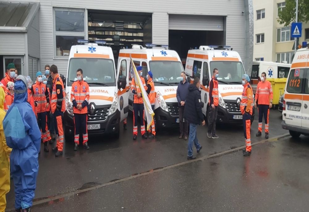 VIDEO | Moment de reculegere la SAJ Sibiu pentru ambulanțierul din Suceava, mort din cauza COVID-19
