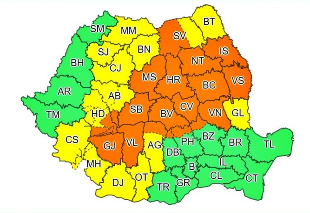 Alertă meteo! COD PORTOCALIU de vreme severă!