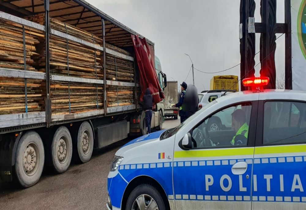 Agent economic sancționat de polițiștii Biroului Protecția Fondului Forestier