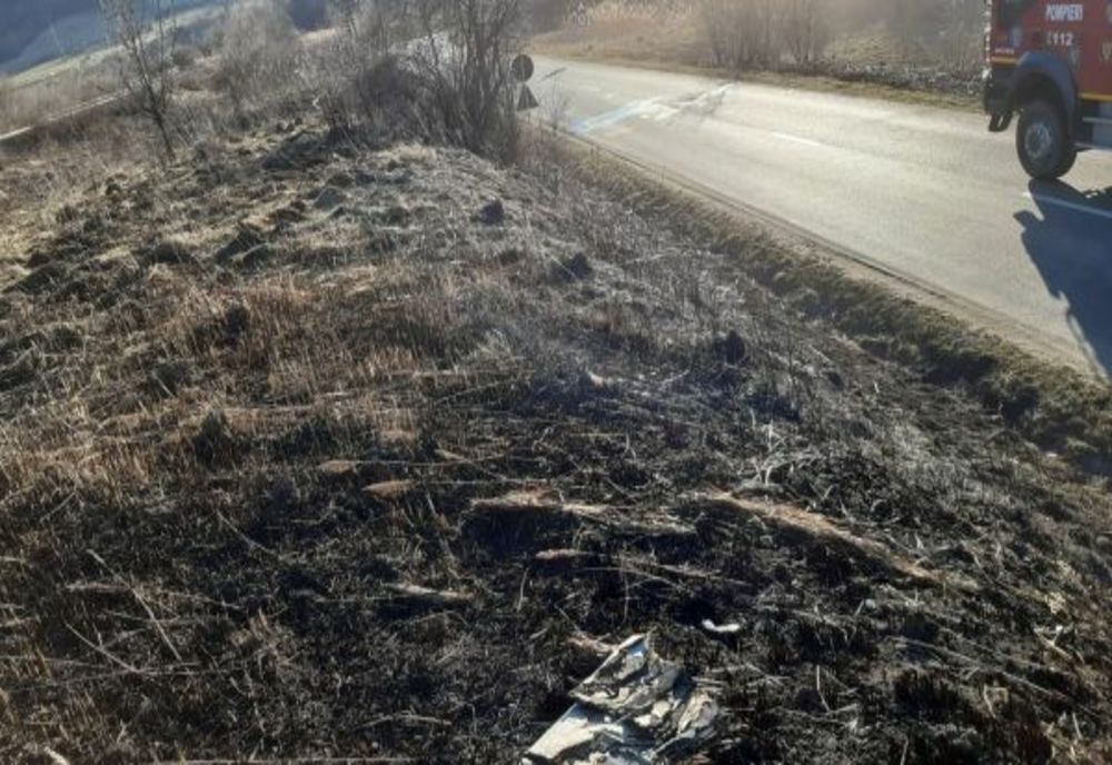 FOTO Două incendii de vegetație, în această seară, în județul Sibiu