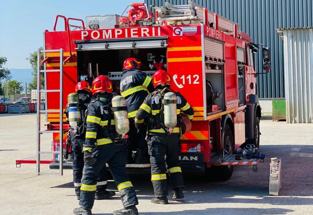 20 de pompieri sibieni mobilizați la o intervenție de probă