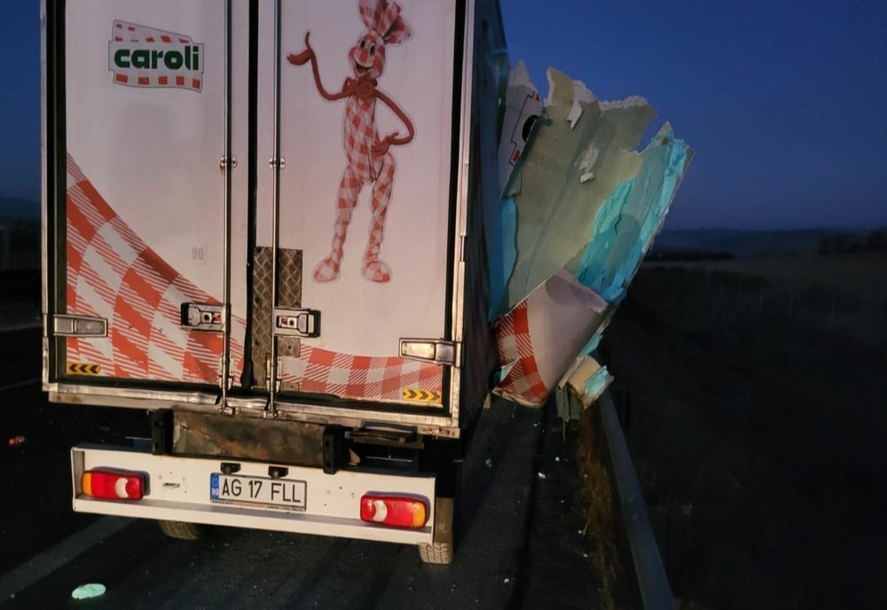 Trafic îngreunat pe A1, din cauza unui accident rutier
