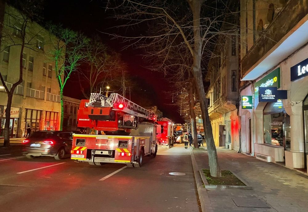 Incendiul într-un bloc din municipiul Sibiu