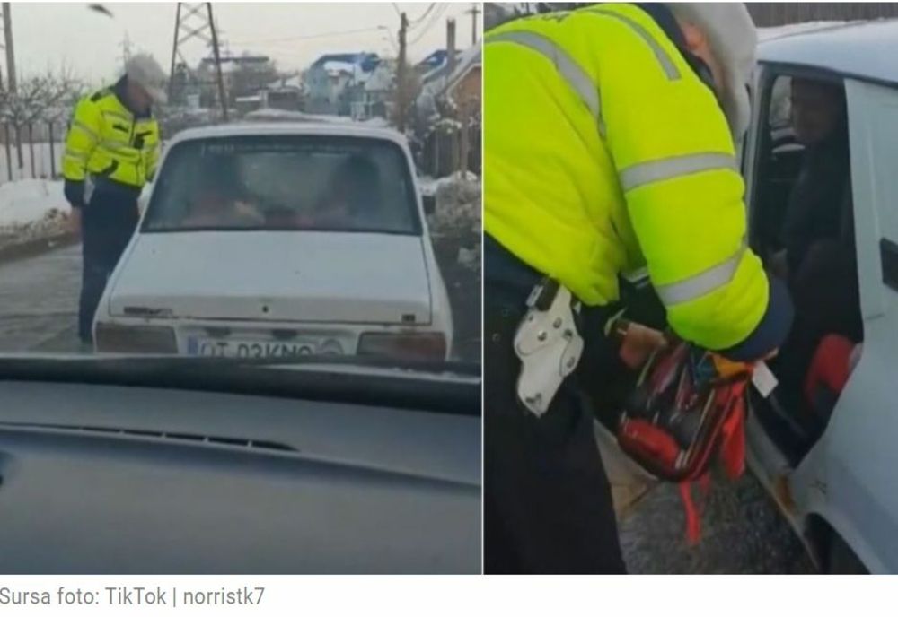 VIDEO Gestul unui poliţist din Sibiu, viral pe TikTok: "M-aţi făcut să plâng direct!"