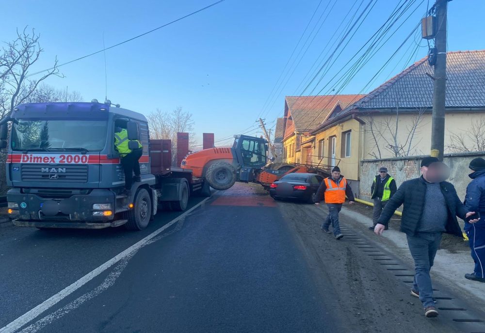 Trafic rutier blocat pe DN14