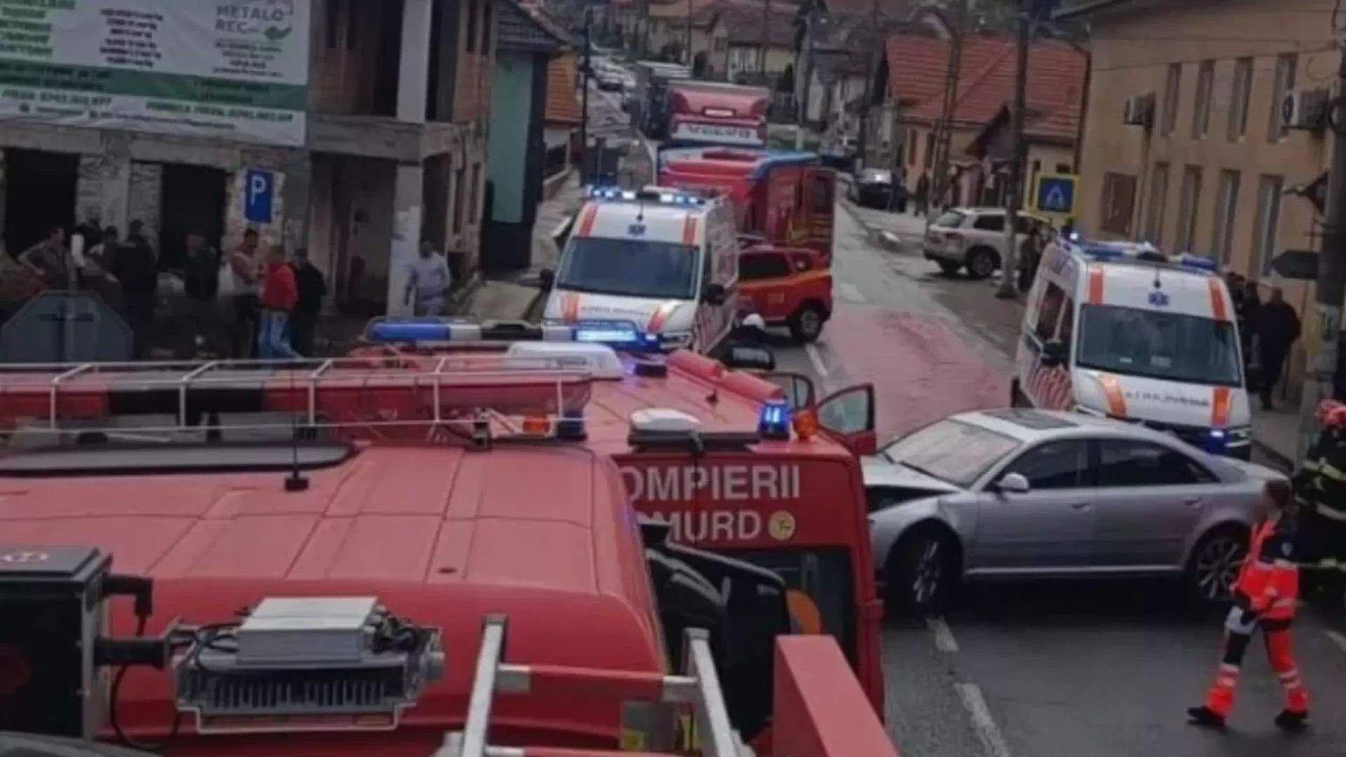 Accident în Sibiu. Foto: Sibiu100.ro