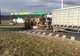Un camion plin cu rumeguș s-a răsturnat la Veștem