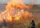 Incendiu de vegetație uscată pe Valea Săpunului