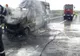 VIDEO Microbuz distrus de flăcări, pe Autostrada Sibiu - Deva
