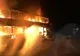 VIDEO Un autocar a fost distrus de flăcări pe A1