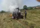 Incendiu la motorul unui tractor!