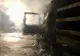 TIR distrus de flăcări, pe A1