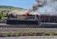 Locomotivă în flăcări, în gara Dumbrăveni