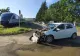 Accident grav în municipiul Sibiu. O persoană a fost rănită, după ce mașina sa a fost lovită de tren 