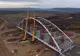 Autostrada A13 Sibiu–Făgăraș: se montează ultimul segment metalic al unui pod spectaculos