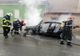Autoturism distrus de flăcări (VIDEO)
