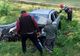 Autoturism răsturnat în județul Sibiu
