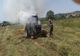 Incendiu la motorul unui tractor!